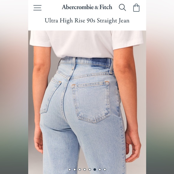 TALL Abercrombie ultra high rise 90s straight jean - Picture 7 of 9